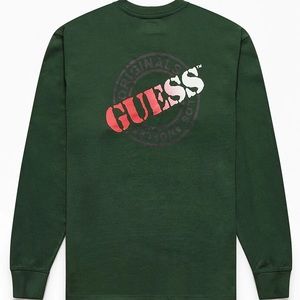 Guess Stencil Logo Long Sleeve T-Shirt Medium